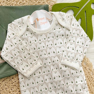 Conjunto de Malha 3 Peças - Porco Espinho - Verde